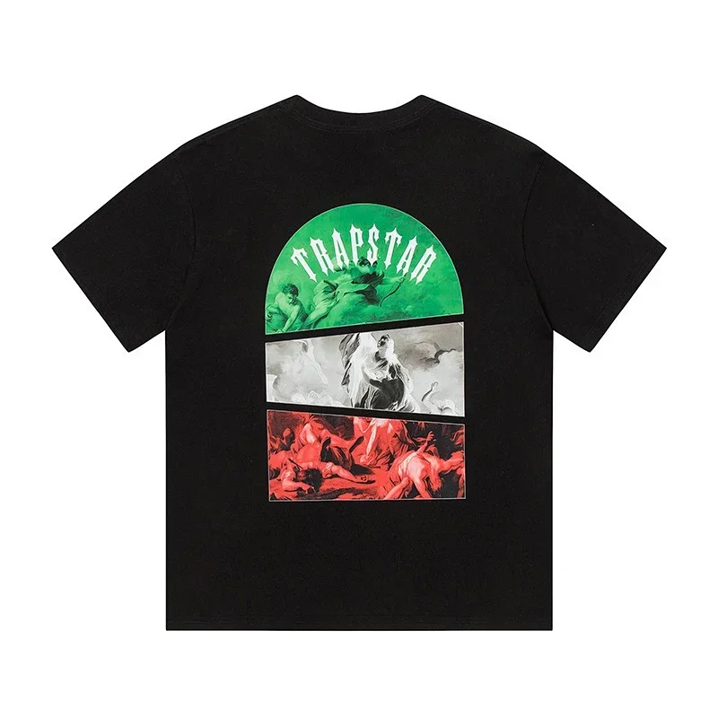 TRAPSTAR Black T-Shirt w/ Color Panels