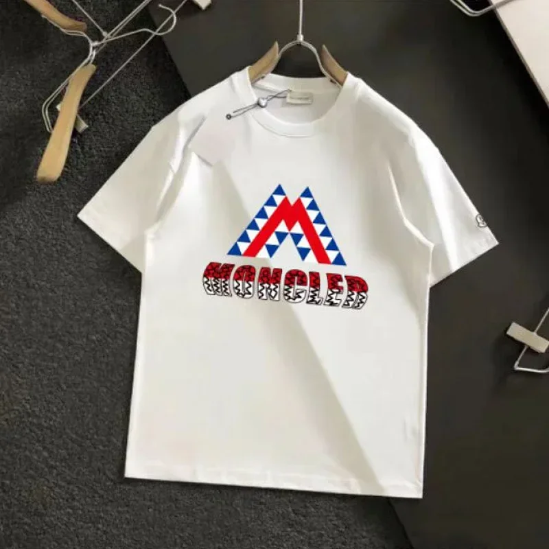 Moncler White T-Shirt with Triangle Logo