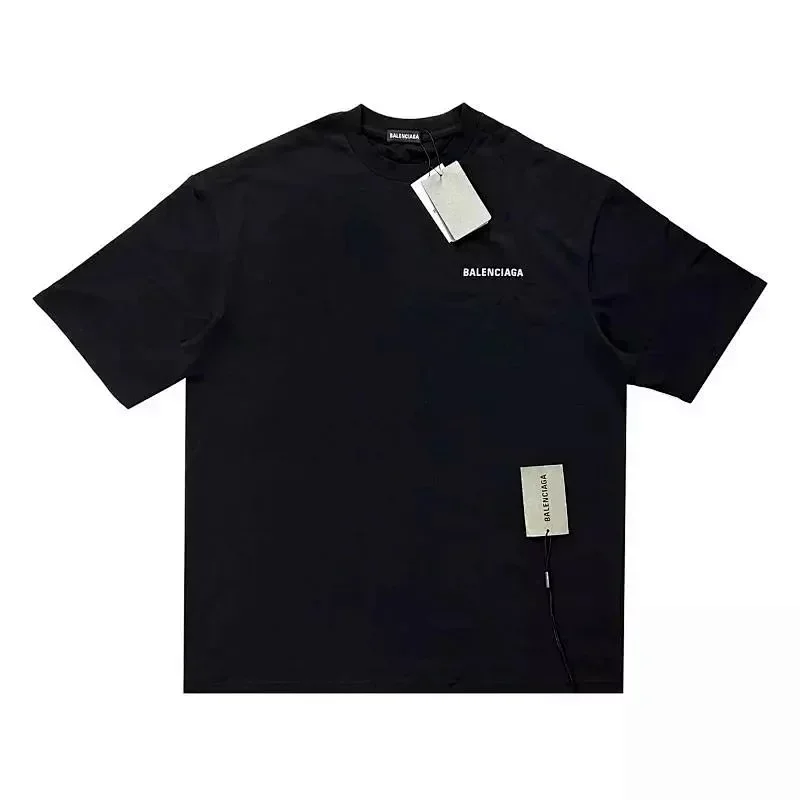 BALENCIAGA Black T-Shirt with Logo & Tags