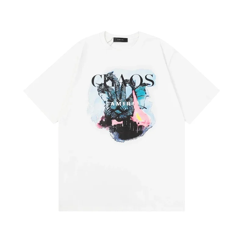 AMIRI White Chaos Graphic Tee