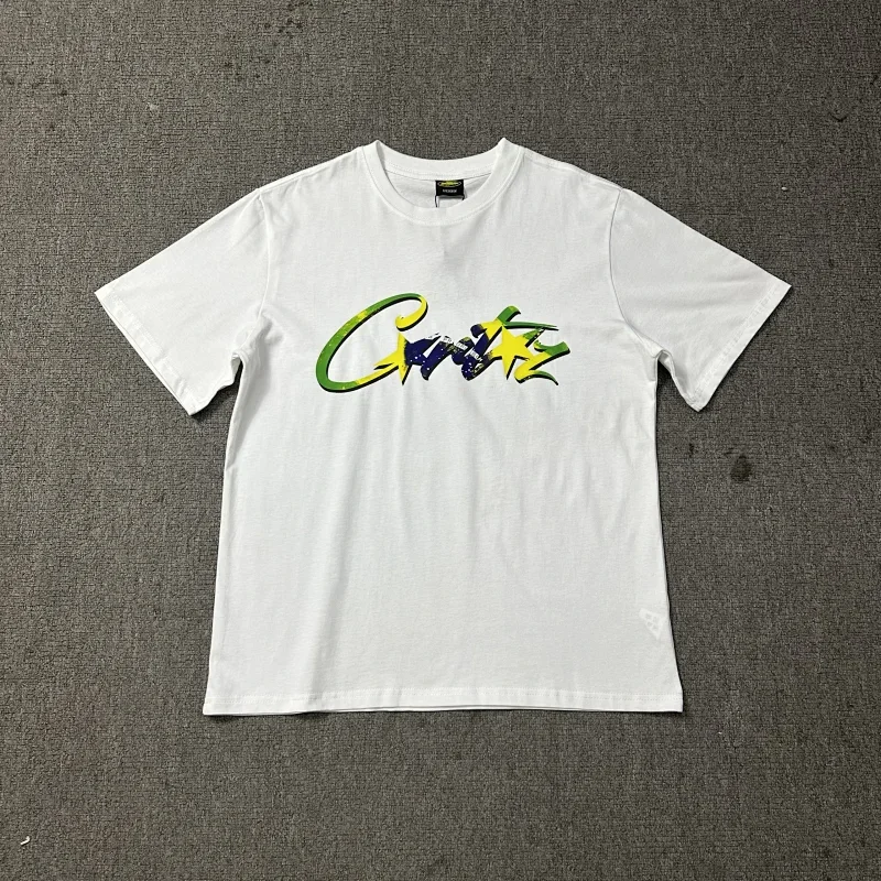 CRTZ White Graffiti Letter Print T-Shirt