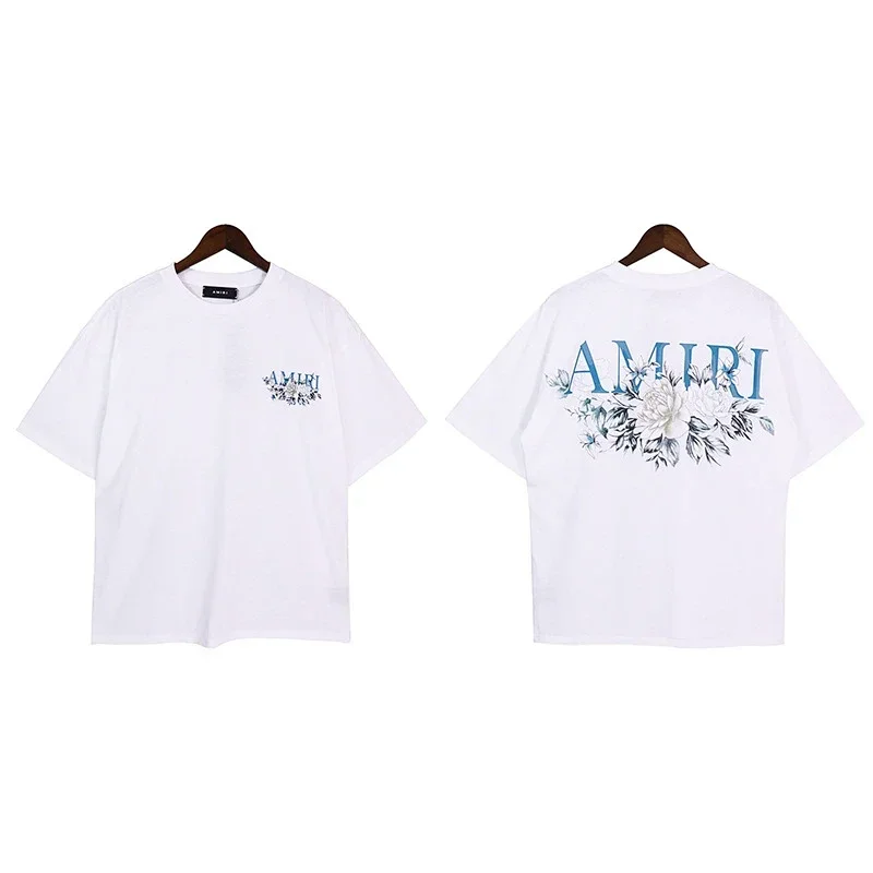 AMIRI White Floral "AMIRI" Print T-Shirt