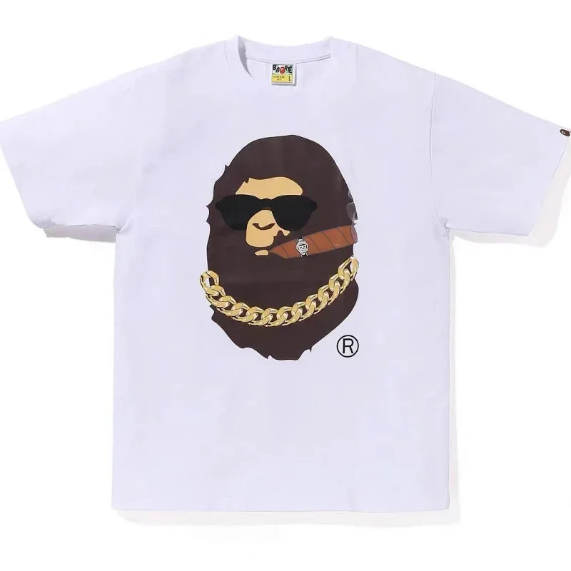 BAPE White T-Shirt Ape Head Graphic