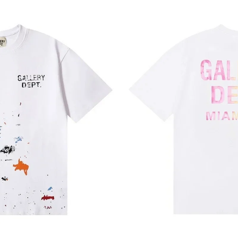 GALLERY DEPT. Splatter Print & Gradient Text T-Shirt
