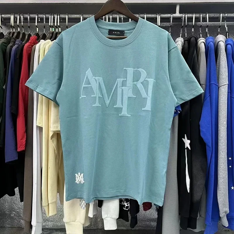 AMIRI 3D Print Light Blue T-Shirt