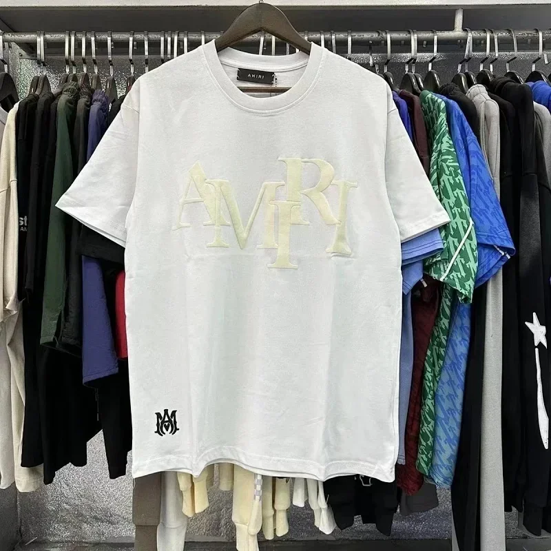 AMIRI White T-Shirt with Front Letter Design