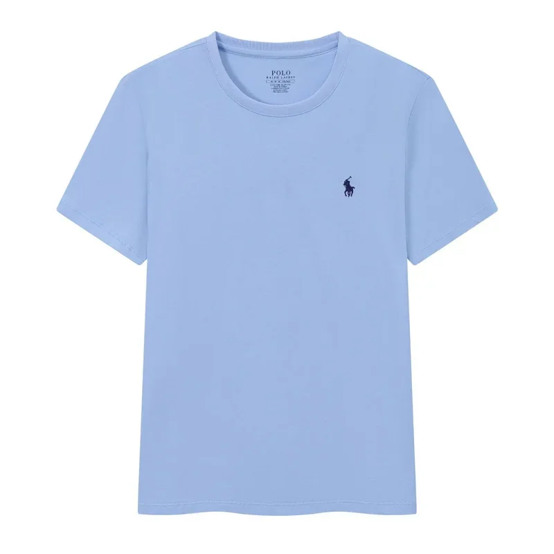 POLO Light Blue Embroidered Pony Logo T-Shirt