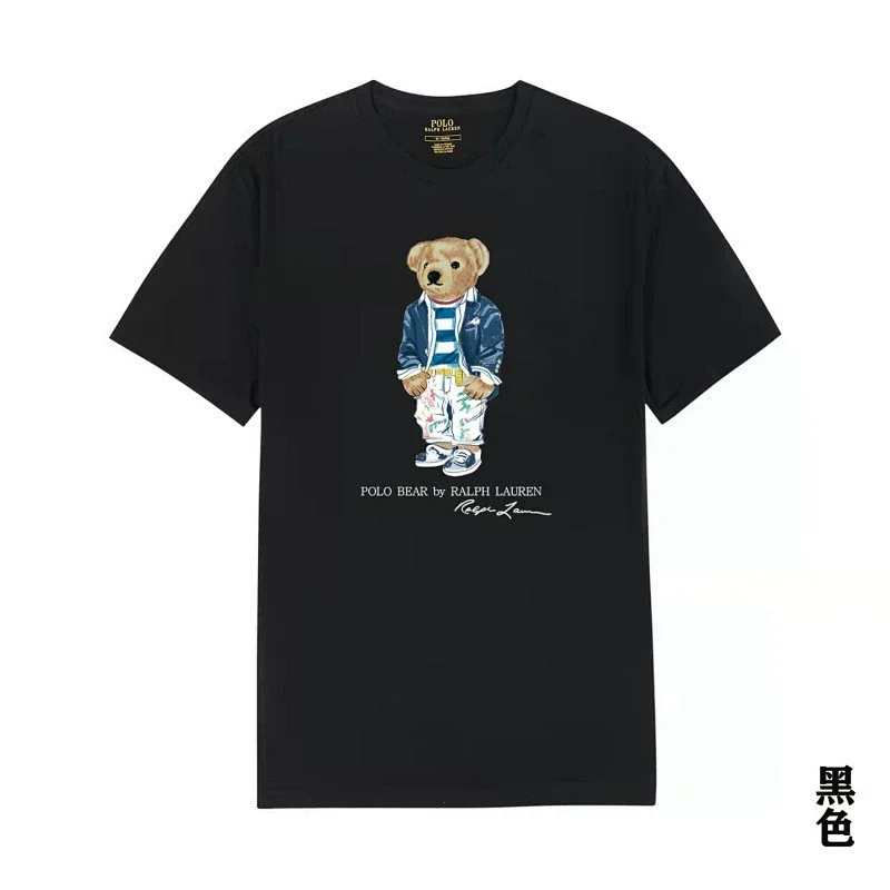 RALPH LAUREN Black POLO BEAR Graphic T-Shirts