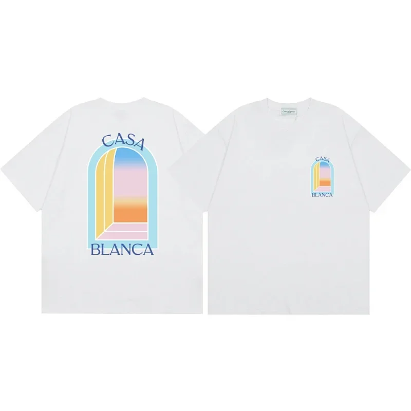 CASA BLANCA White Tee with Back Arch Graphic