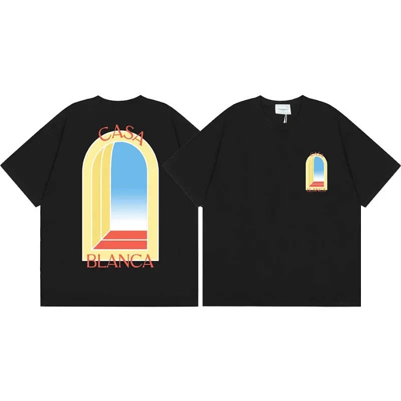 CASA BLANCA Black Arch Window Print T-Shirts