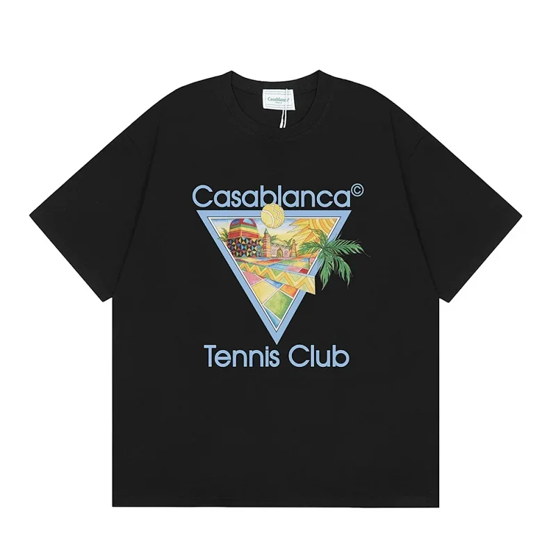 Casablanca Black Tennis Club T-Shirt
