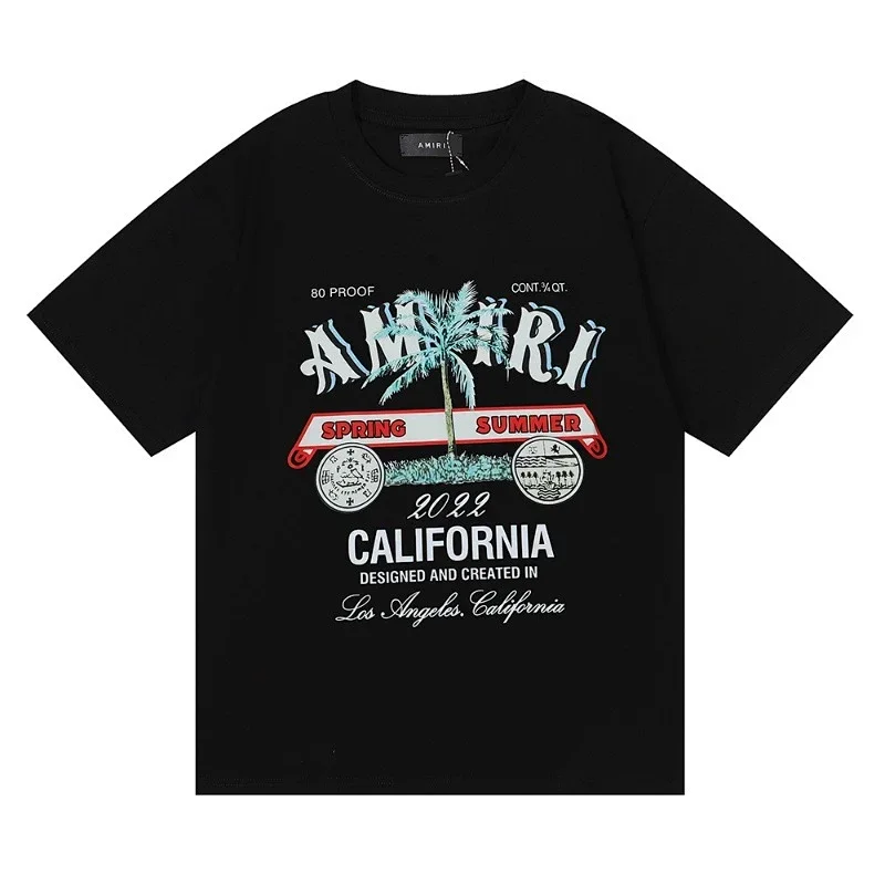 AMIRI Black T-Shirt 2022 California Palm Graphic