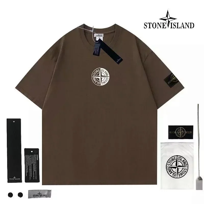 Stone Island Brown T-Shirt & Logo Accessories