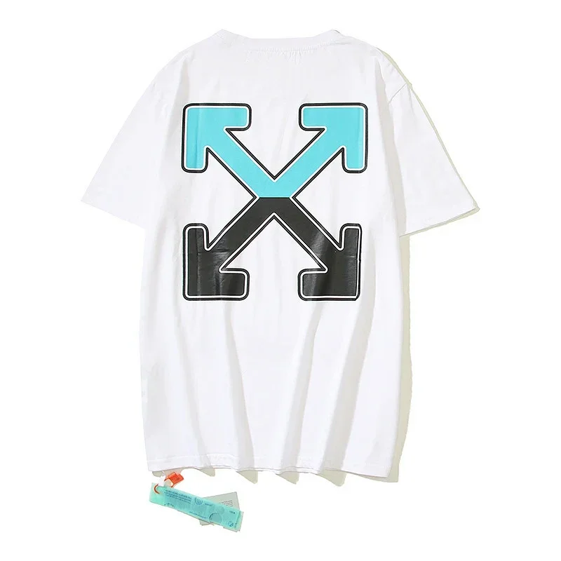 Off-White Blue and Black Arrow Logo T-Shirt