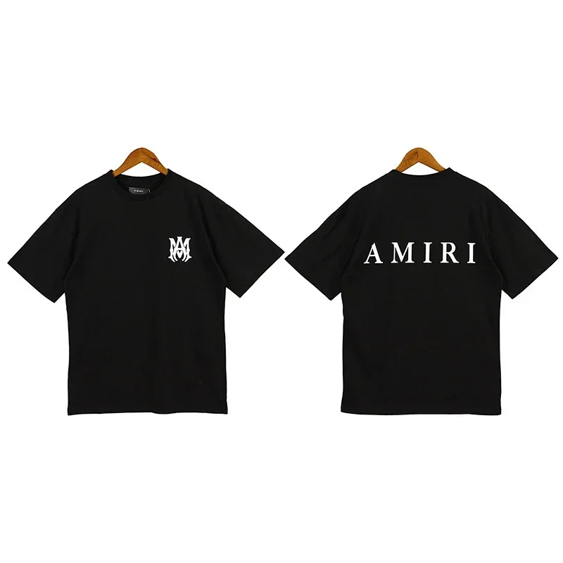 AMIRI Black Front M Logo Back AMIRI Text T-Shirt