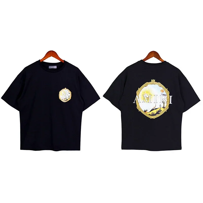 AMIRI Black T-Shirt with Front & Back Graphics