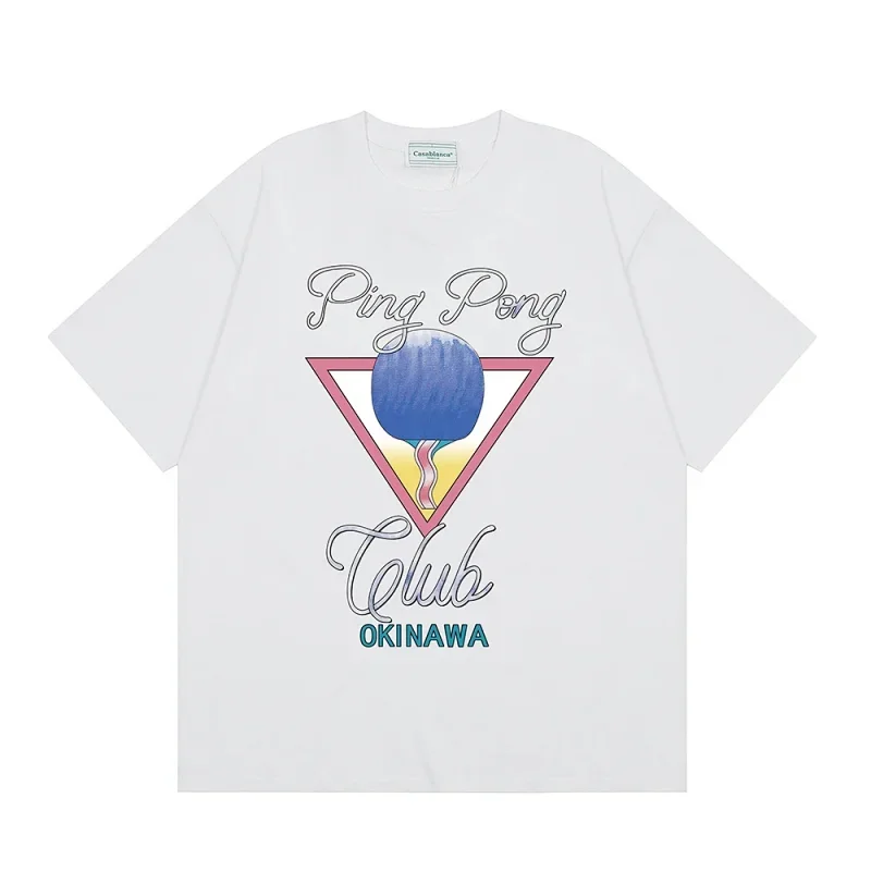 Camisole White T-Shirt: Ping Pong Club OKINAWA