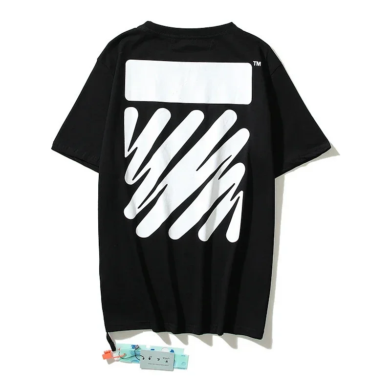 Off-White Black T-Shirt with White Back Graphic