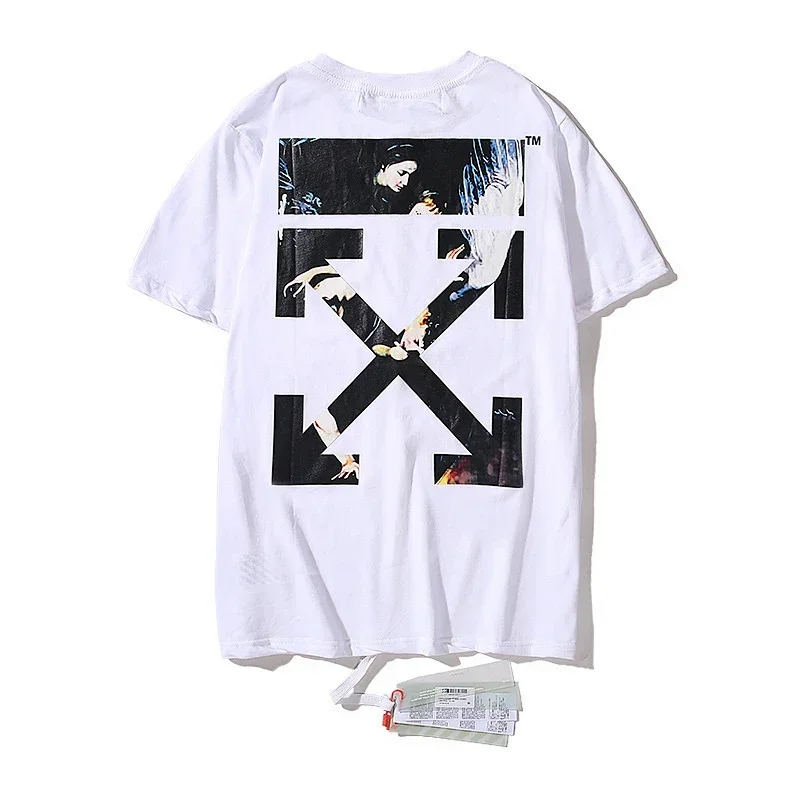 OFF-WHITE Art Pattern Arrow Logo T-Shirts