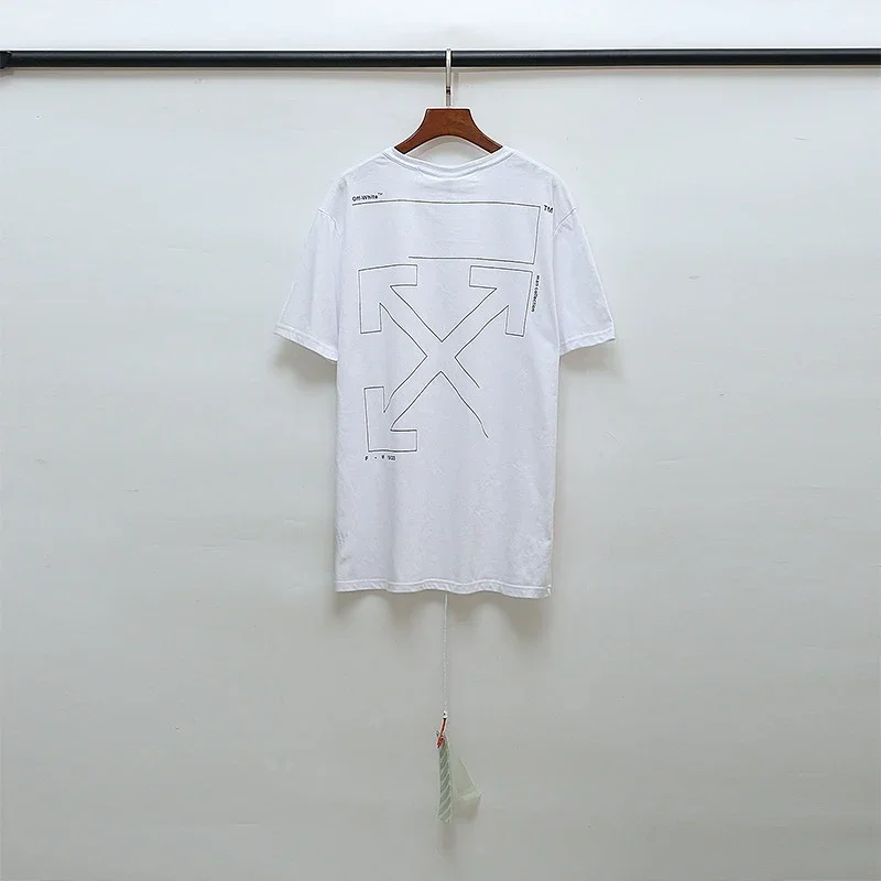 Off-White White Arrow Graphic Signature Tag T-Shirt