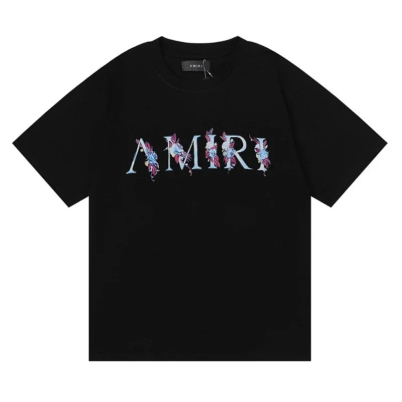 AMIRI Floral Embroidered Logo T-Shirt