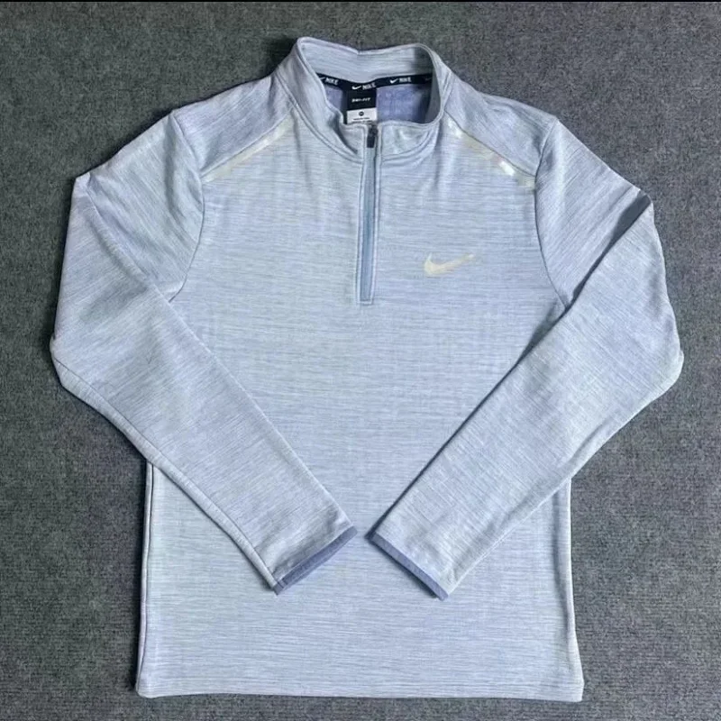 Nike Light Blue Half-Zip Long Sleeve Top
