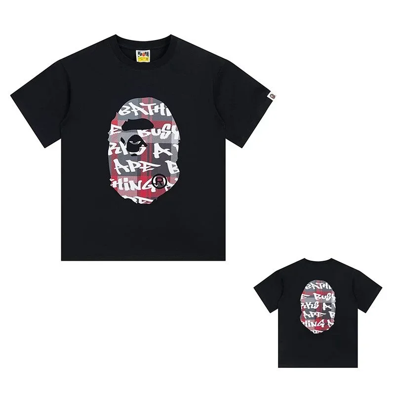 BAPE Black T-Shirt with Front & Back Ape Head Graphic