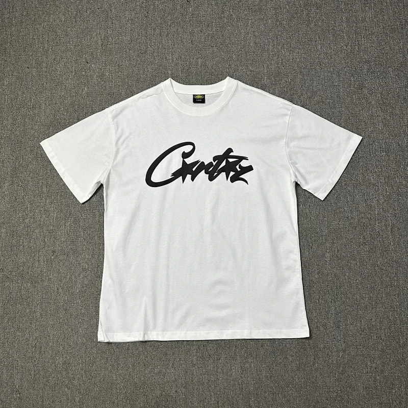 Corteiz White T-Shirt Black Graffiti Print