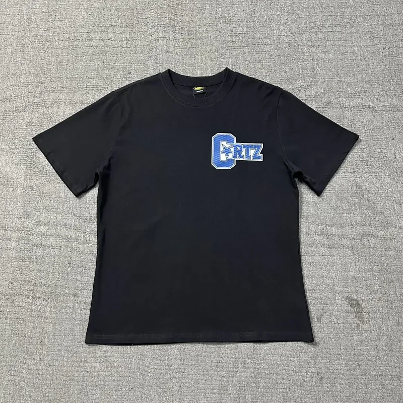 CRTZ Black T-Shirt Blue Logo