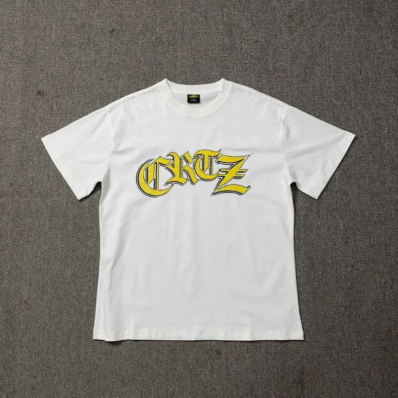 CKTZ White T-Shirt Yellow Graphic